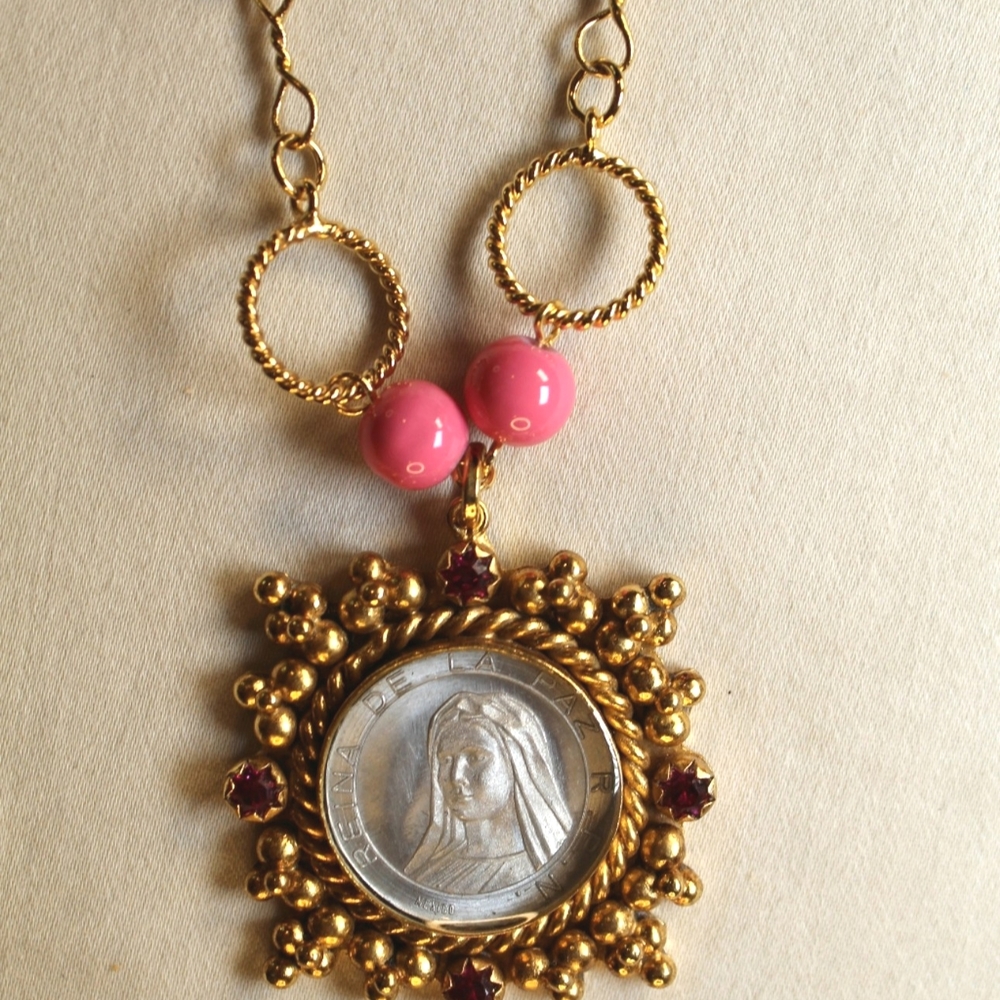 Handmade Mother of Mary necklace